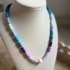 Cool Tones - Clay Beads With Pearl